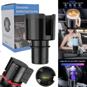 Large Car Cup Holder Expander  With Adjustable Base Anti-slip Cup Holder Adapter Organizer For Most Bottles Cups Car Accessories
