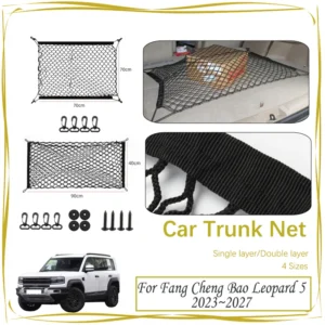Car Trunk Net For Fang Cheng Bao Leopard 5 Denza B5 2023 2024 2025 2026 2027 Nylon Storage Cargo Bags Interior Parts Accessories