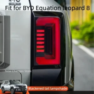 For BYD Denza B8 2025 2026 Car Rear Headlights Protective Cover Tail Lampshade Smoked Black Refit Accessories