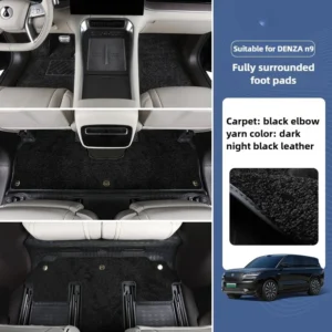 For DENZA N9 Car Floor Mats Double Layers Full Surrounded Auto Carpets Foot Liners Car Accessories Special for Six Seats